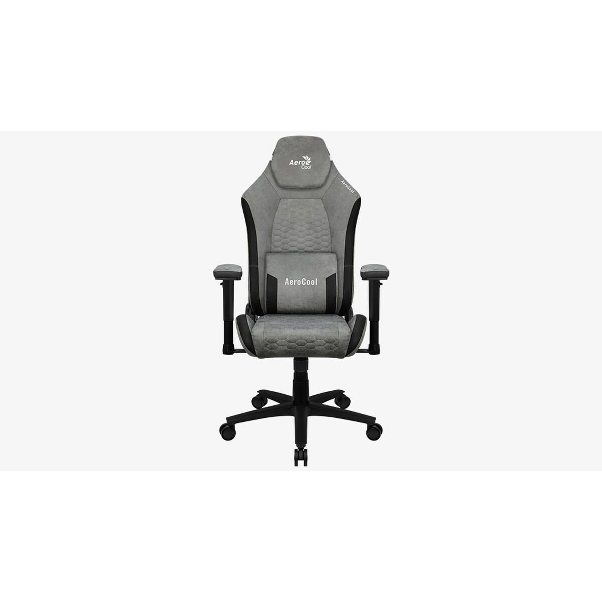Spēļu Krēsls Aerocool Crown AeroSuede Melns Pelēks